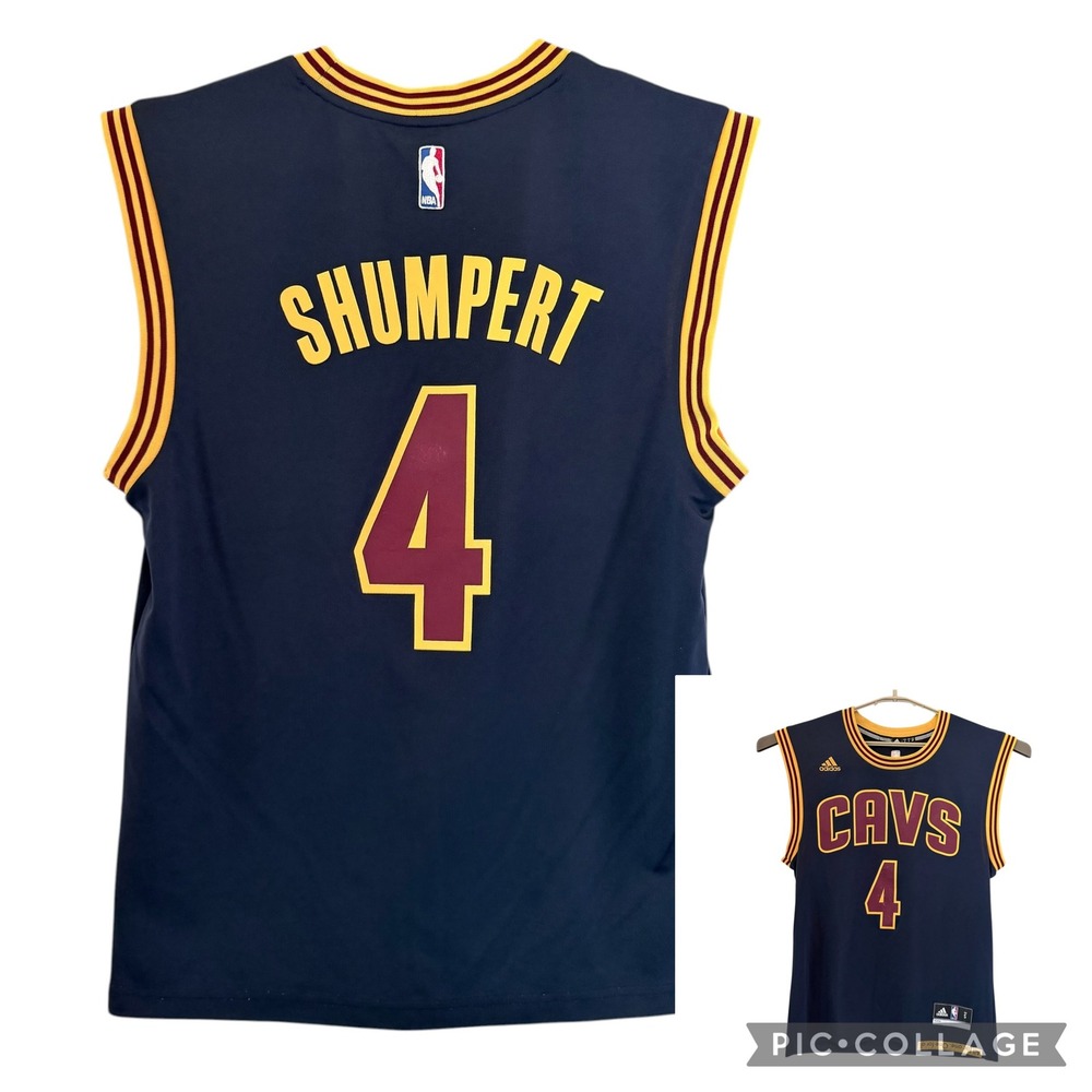 Cleveland Cavaliers Iman Shumpert 4 NBA Adidas Jersey Navy Blue Mens Small 7818A